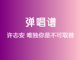 许志安《唯独你是不可取替》吉他谱G调吉他弹唱谱