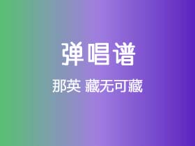 那英《藏无可藏》吉他谱C调吉他弹唱谱