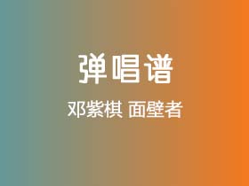 邓紫棋《面壁者》吉他谱C调吉他弹唱谱