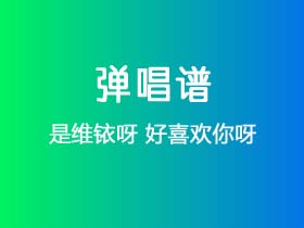 是维铱呀《好喜欢你呀》吉他谱G调吉他弹唱谱