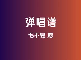 毛不易《愿》吉他谱G调吉他弹唱谱