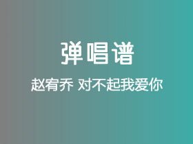 赵宥乔《对不起我爱你》吉他谱G调吉他弹唱谱