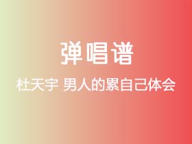 杜天宇《男人的累自己体会》吉他谱C调吉他弹唱谱