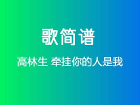 高林生《牵挂你的人是我》简谱E调钢琴指弹独奏谱