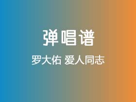 罗大佑《爱人同志》吉他谱G调吉他弹唱谱