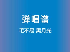 毛不易《黑月光》吉他谱C调吉他弹唱谱