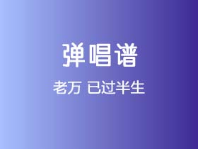 老万《已过半生》吉他谱C调吉他弹唱谱