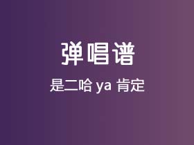 是二哈ya《肯定》吉他谱C调吉他弹唱谱