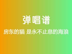 房东的猫《是永不止息的海浪》吉他谱C调吉他弹唱谱