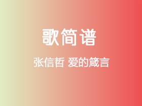 张信哲《爱的箴言》简谱D调钢琴弹唱谱