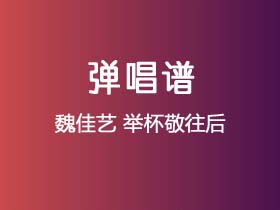 魏佳艺《举杯敬往后》吉他谱G调吉他弹唱谱