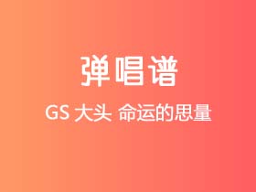 GS大头《命运的思量》吉他谱G调吉他弹唱谱