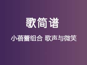 小蓓蕾组合《歌声与微笑》简谱F调钢琴指弹独奏谱