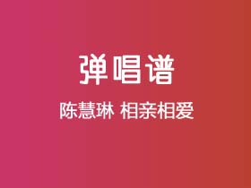 陈慧琳《相亲相爱》吉他谱B调吉他弹唱谱