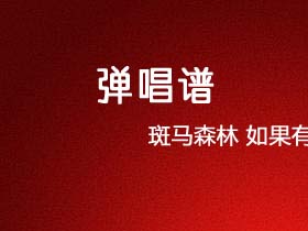 斑马森林《如果有一把吉他》吉他谱C调吉他弹唱谱