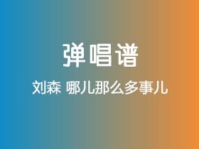 刘森《哪儿那么多事儿》吉他谱C调吉他弹唱谱