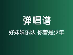 好妹妹乐队《你曾是少年》吉他谱G调吉他弹唱谱