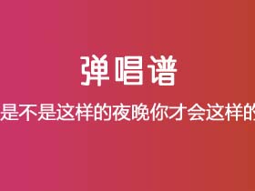 吴宗宪《是不是这样的夜晚你才会这样的想起我》吉他谱G调吉他弹唱谱