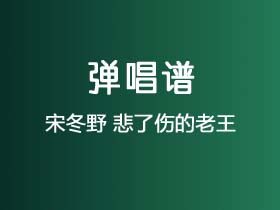 宋冬野《悲了伤的老王》吉他谱E调吉他弹唱谱