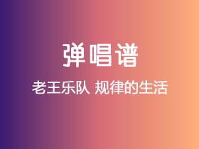 老王乐队《规律的生活》吉他谱C调吉他弹唱谱