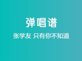 张学友《只有你不知道》吉他谱C调吉他弹唱谱