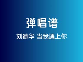 刘德华《当我遇上你》吉他谱C调吉他弹唱谱