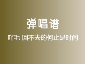 吖毛《回不去的何止是时间》吉他谱C调吉他弹唱谱