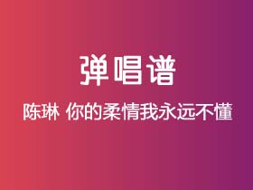 陈琳《你的柔情我永远不懂》吉他谱C调吉他弹唱谱