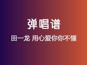 田一龙《用心爱你你不懂》吉他谱G调吉他弹唱谱