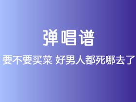 要不要买菜《好男人都死哪去了》吉他谱C调吉他弹唱谱