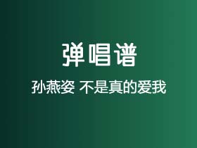 孙燕姿《不是真的爱我》吉他谱C调吉他弹唱谱