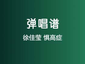 徐佳莹《惧高症》吉他谱C调吉他弹唱谱