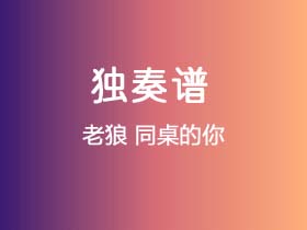 老狼《同桌的你》吉他谱C调吉他指弹独奏谱