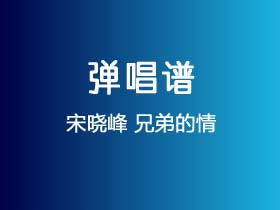 宋晓峰《兄弟的情》吉他谱G调吉他弹唱谱