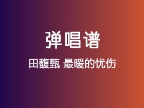 田馥甄《最暖的忧伤》吉他谱C调吉他弹唱谱