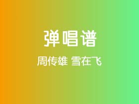 周传雄《雪在飞》吉他谱G调吉他弹唱谱