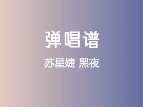 苏星婕《黑夜》吉他谱G调吉他弹唱谱