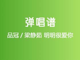 品冠/梁静茹《明明很爱你》吉他谱G调吉他弹唱谱