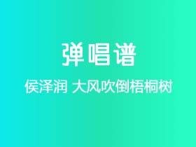 侯泽润《大风吹倒梧桐树》吉他谱G调吉他弹唱谱