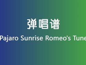 Pajaro Sunrise《Romeo's Tune》吉他谱C调吉他弹唱谱