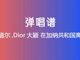 菲道尔,Dior大颖《在加纳共和国离婚》吉他谱G调吉他弹唱谱