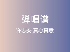 许志安《真心真意》吉他谱G调吉他弹唱谱