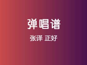 张译《正好》吉他谱G调吉他弹唱谱