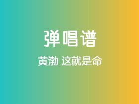 黄渤《这就是命》吉他谱G调吉他弹唱谱