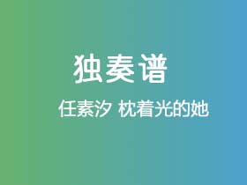 任素汐《枕着光的她》吉他谱C调吉他弹唱谱