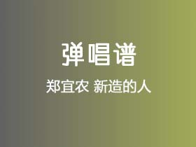 郑宜农《新造的人》吉他谱C调吉他弹唱谱