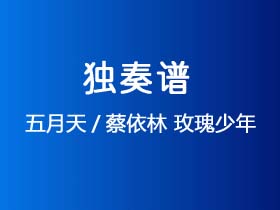 五月天/蔡依林《玫瑰少年》吉他谱G调吉他指弹独奏谱