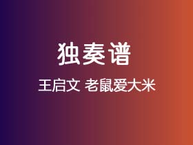 王启文《老鼠爱大米》吉他谱G调吉他指弹独奏谱