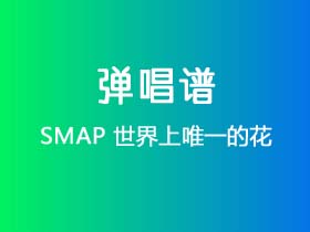 SMAP《世界上唯一的花》吉他谱G调吉他弹唱谱