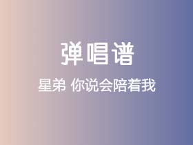 星弟《你说会陪着我》吉他谱C调吉他弹唱谱